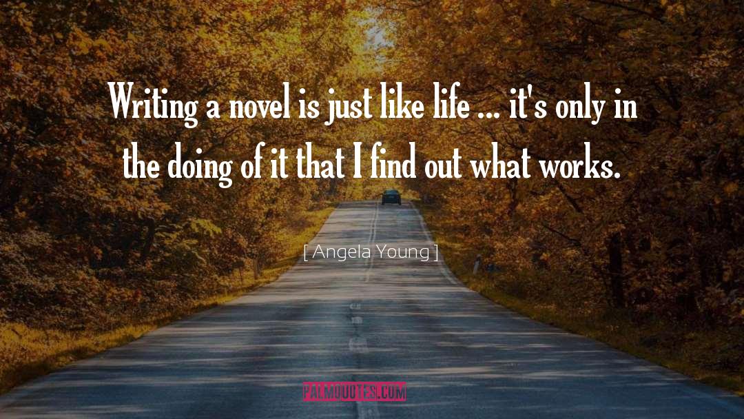 Angela Young Quotes: Writing a novel is just