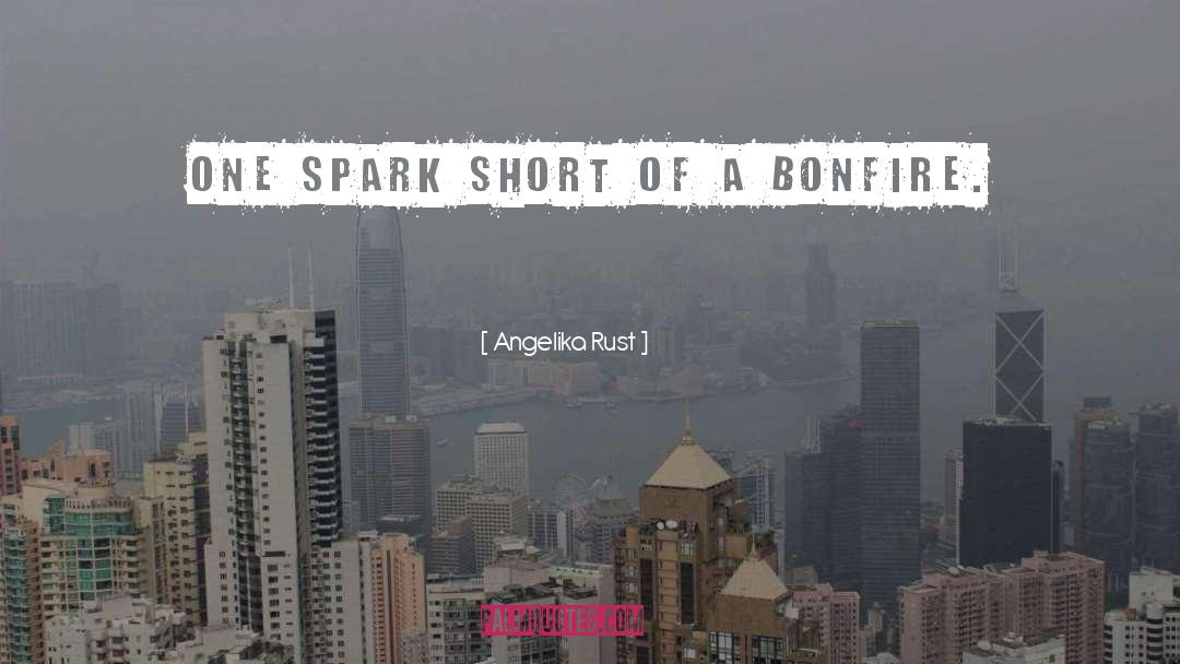 Angelika Rust Quotes: One spark short of a