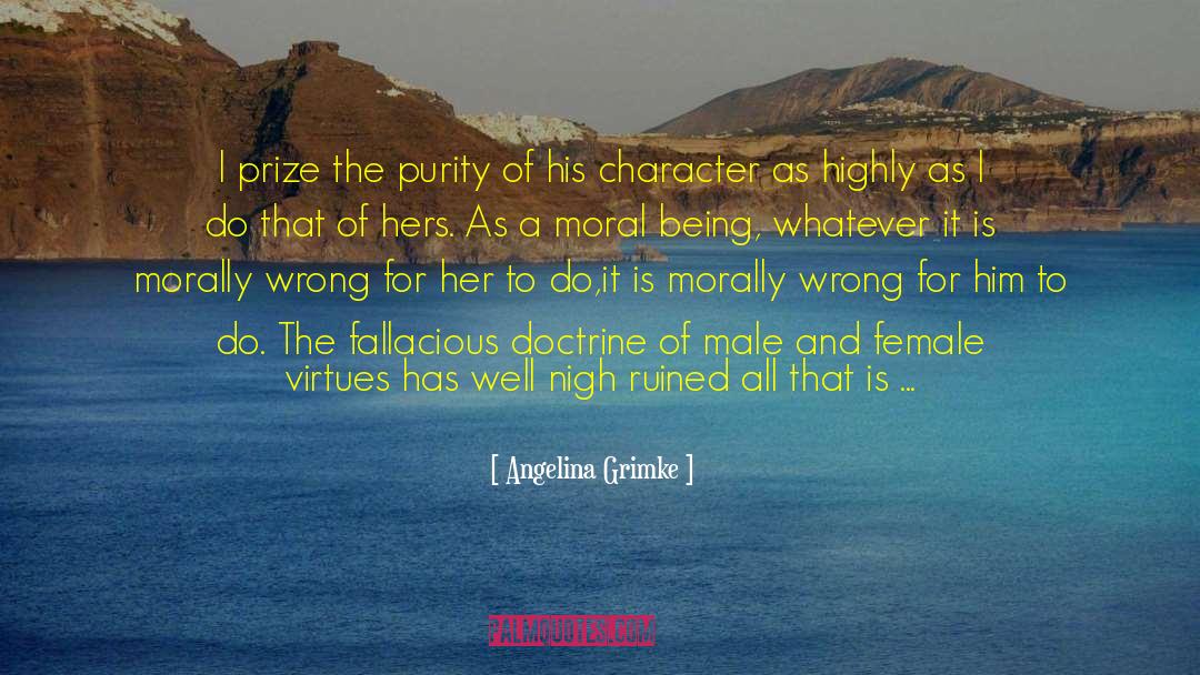 Angelina Grimke Quotes: I prize the purity of