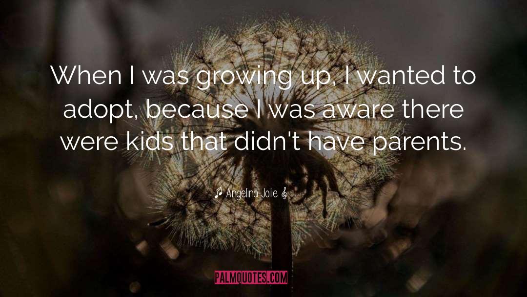 Angelina Jolie Quotes: When I was growing up,