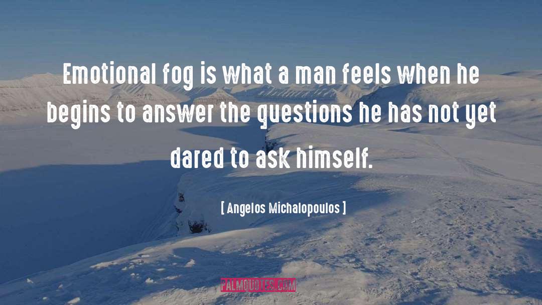Angelos Michalopoulos Quotes: Emotional fog is what a