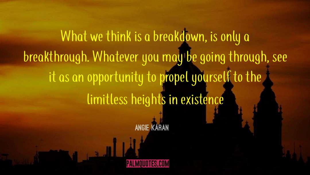 Angie Karan Quotes: What we think is a