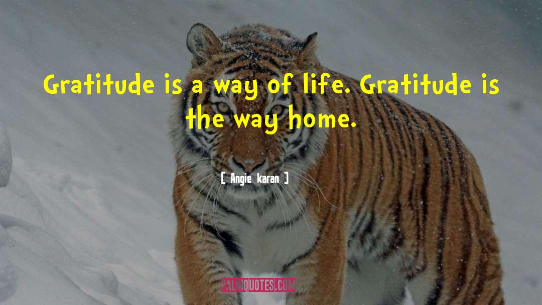 Angie Karan Quotes: Gratitude is a way of