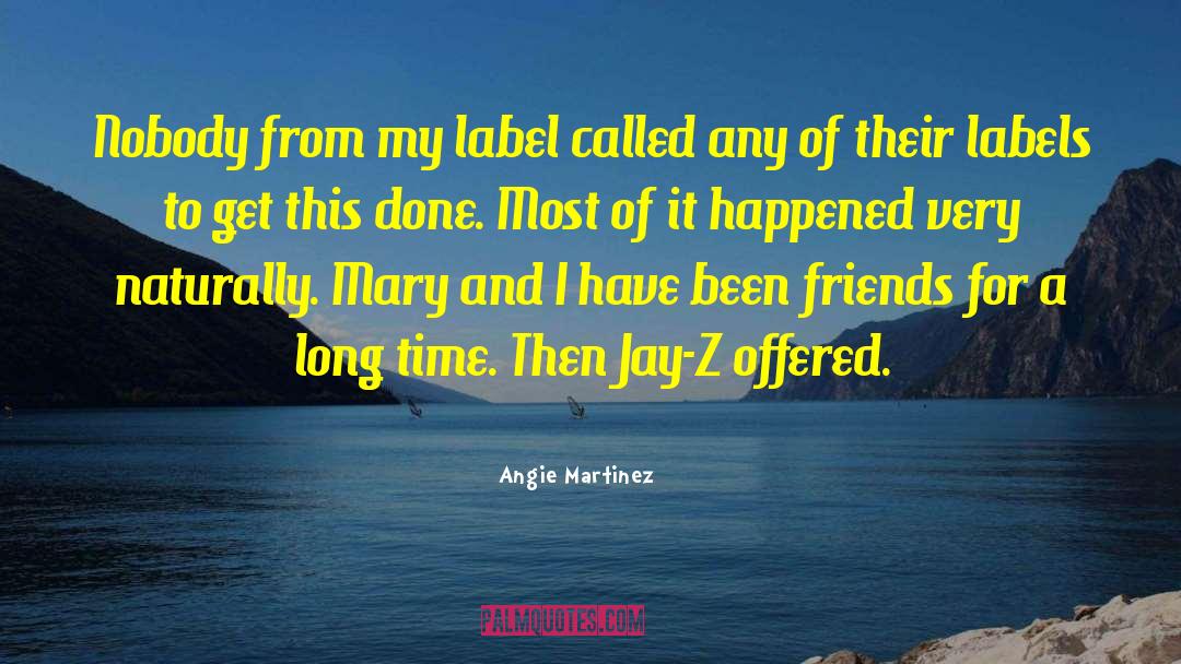 Angie Martinez Quotes: Nobody from my label called