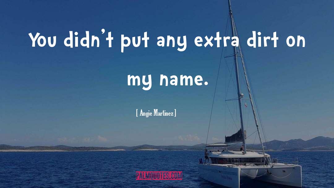 Angie Martinez Quotes: You didn't put any extra