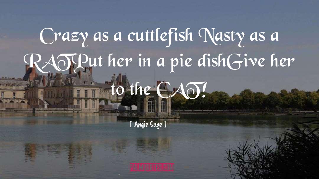 Angie Sage Quotes: Crazy as a cuttlefish <br>Nasty