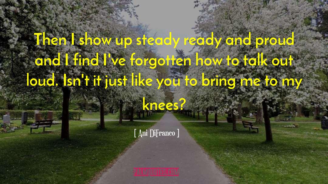Ani DiFranco Quotes: Then I show up steady