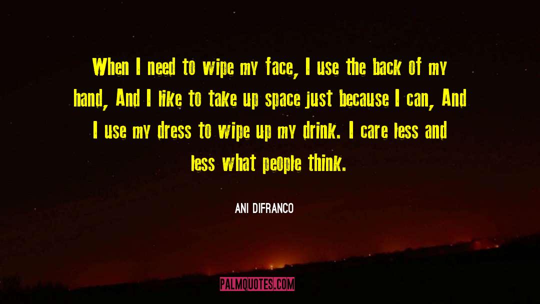 Ani DiFranco Quotes: When I need to wipe