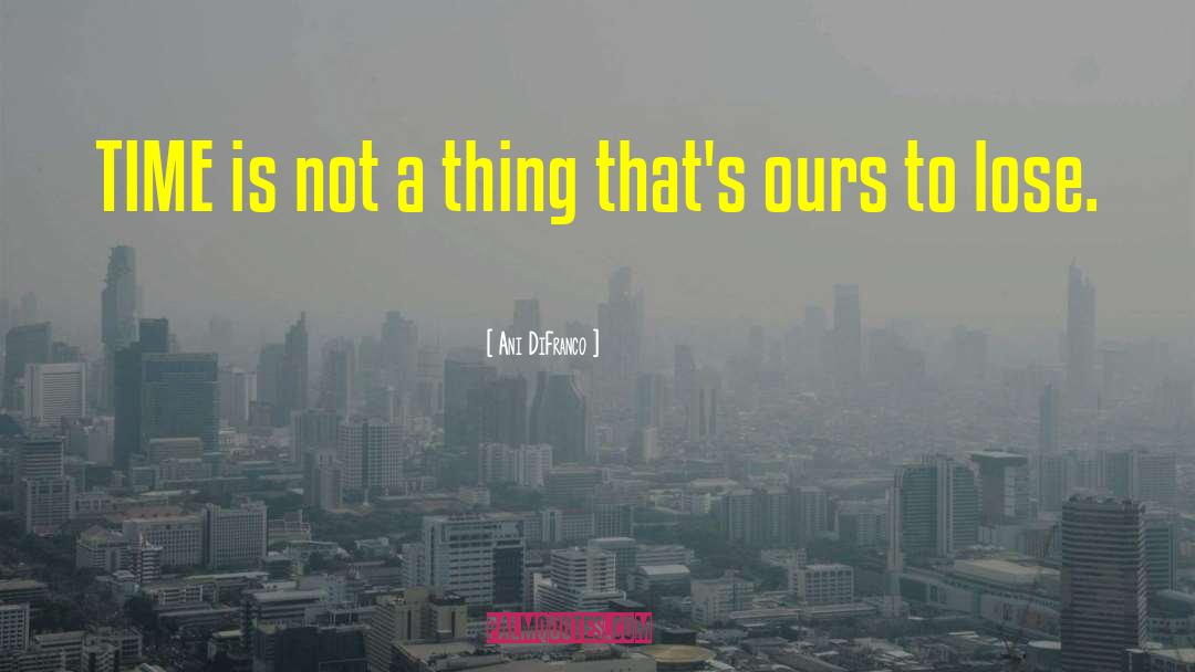 Ani DiFranco Quotes: TIME is not a thing