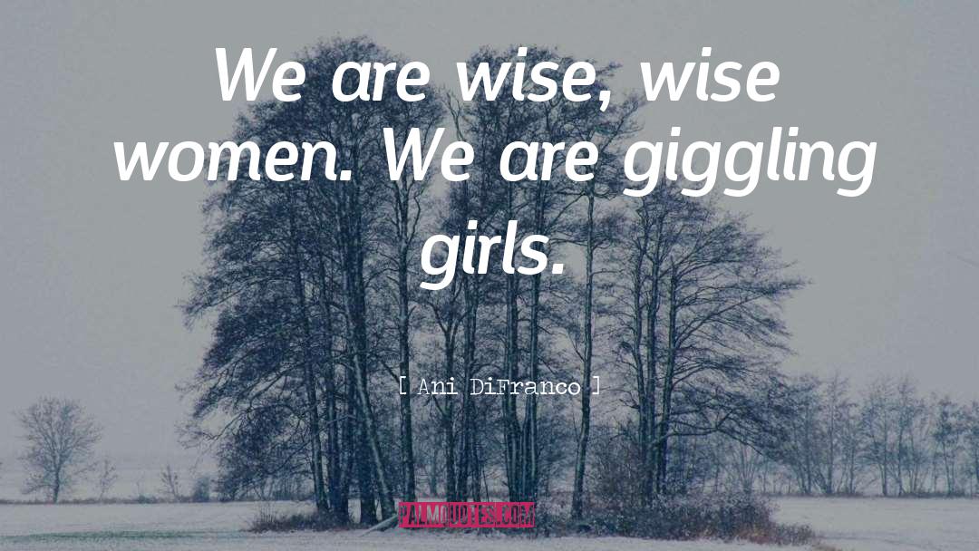 Ani DiFranco Quotes: We are wise, wise women.