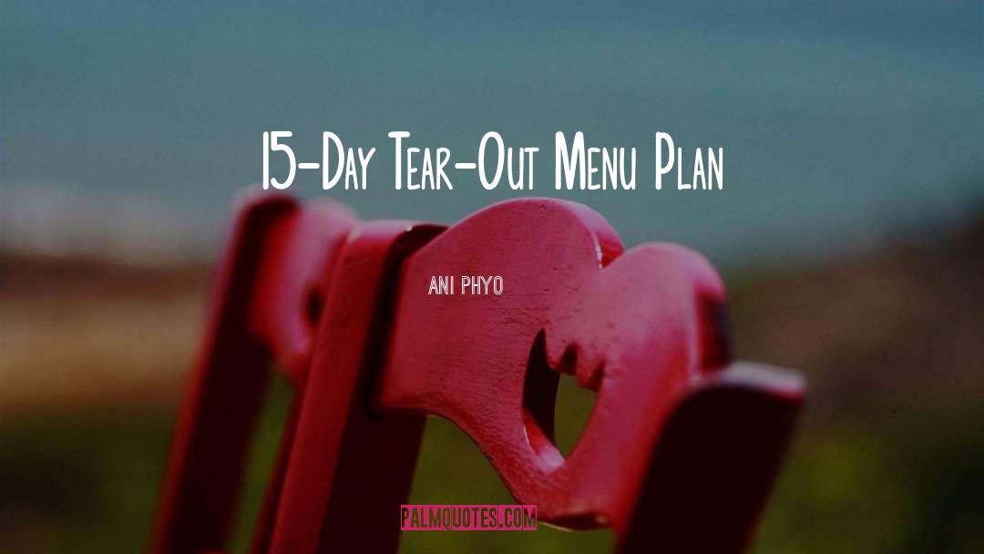 Ani Phyo Quotes: 15-Day Tear-Out Menu Plan