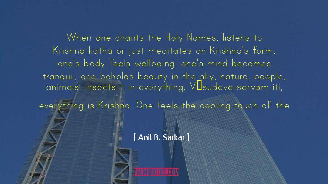 Anil B. Sarkar Quotes: When one chants the Holy