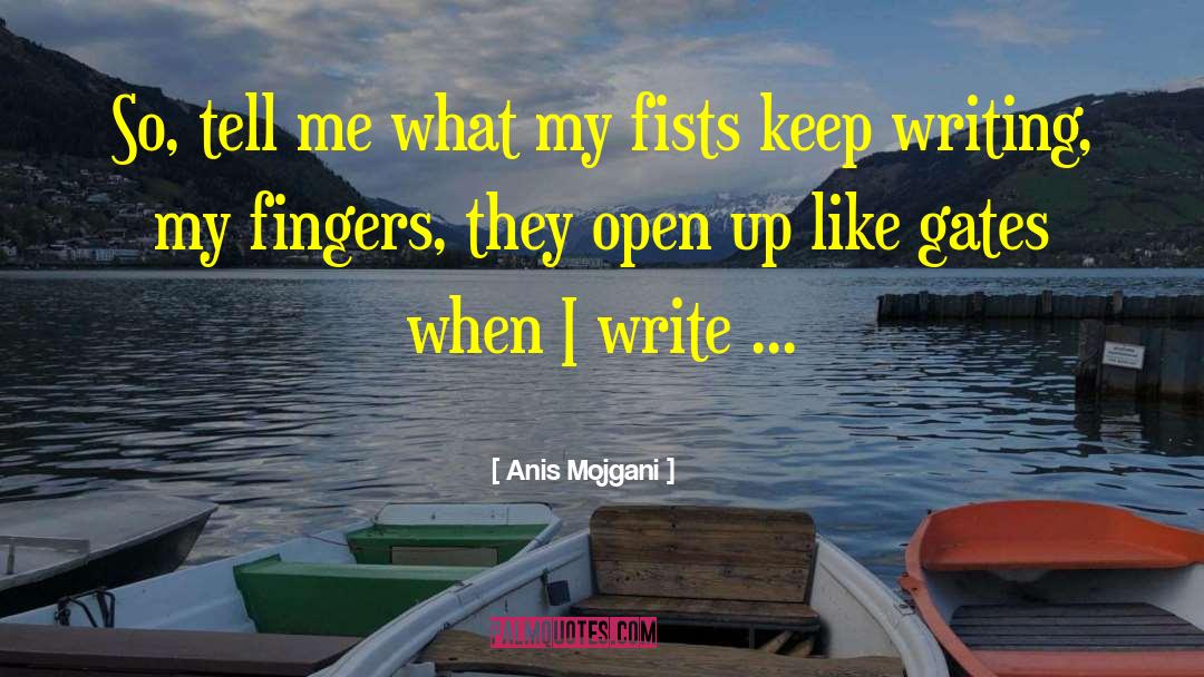 Anis Mojgani Quotes: So, tell me what my