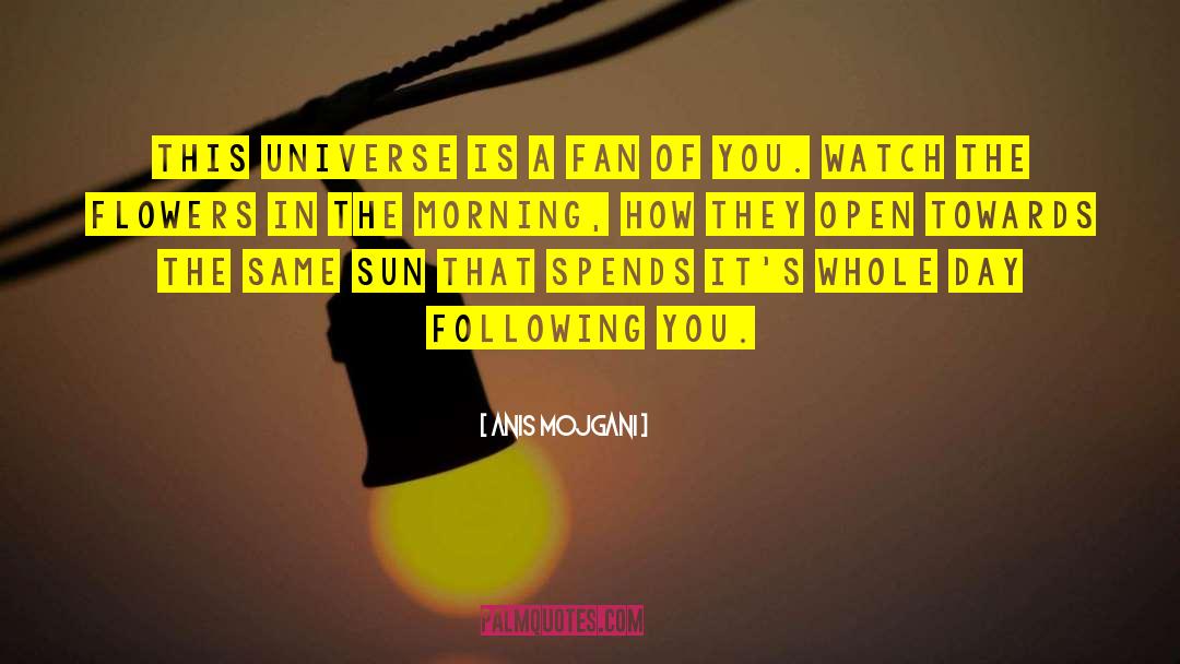 Anis Mojgani Quotes: This universe is a fan