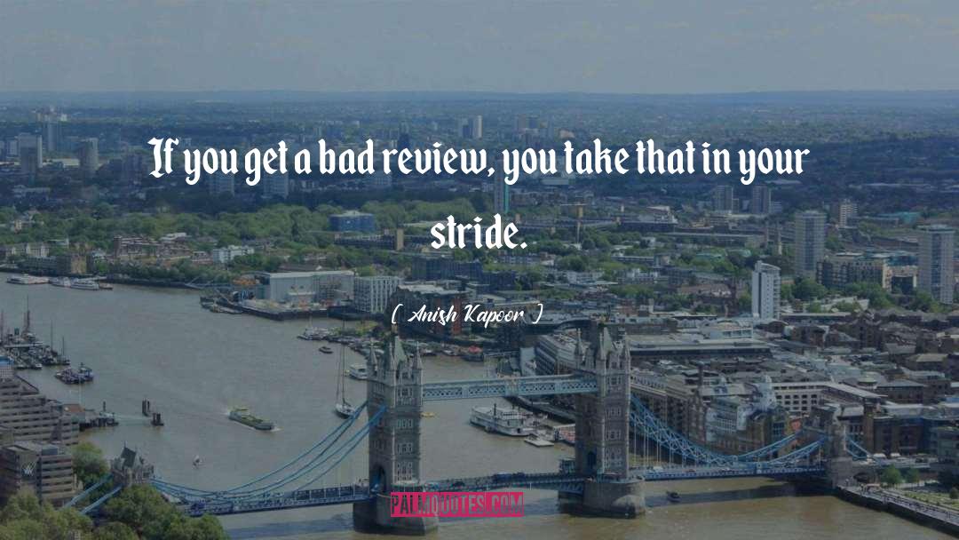 Anish Kapoor Quotes: If you get a bad