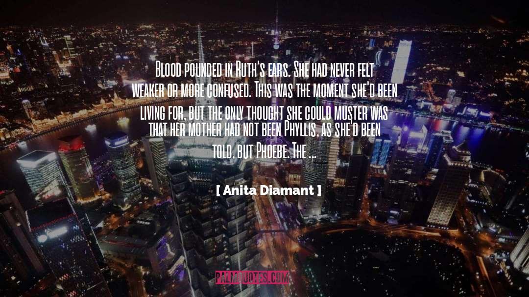 Anita Diamant Quotes: Blood pounded in Ruth's ears.