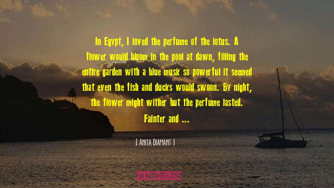 Anita Diamant Quotes: In Egypt, I loved the