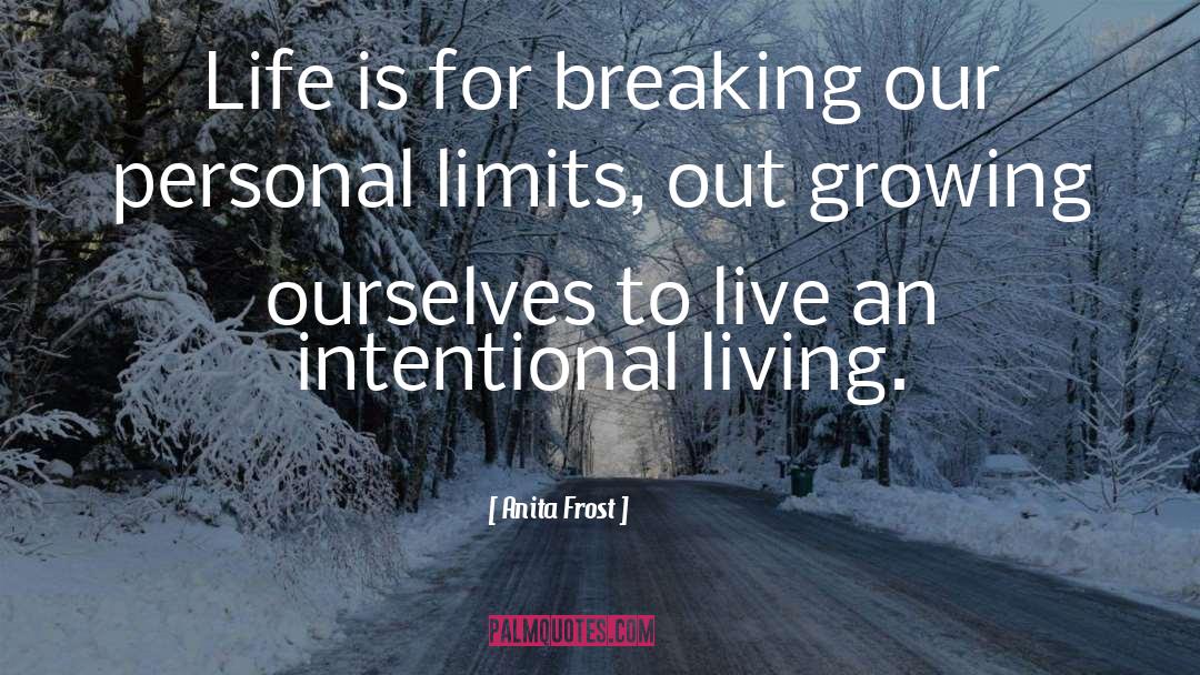 Anita Frost Quotes: Life is for breaking our