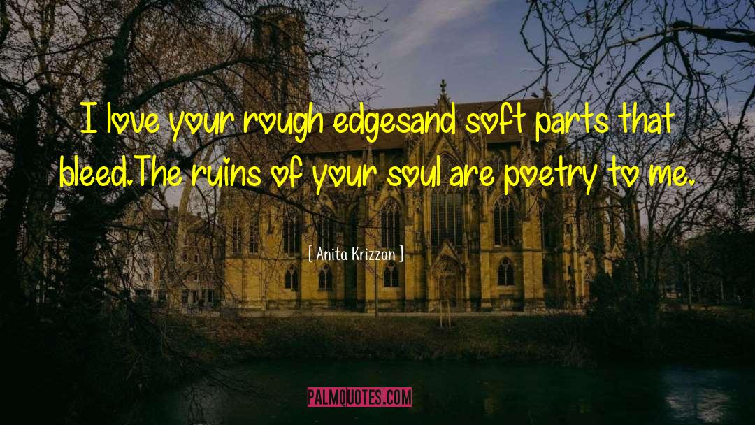 Anita Krizzan Quotes: I love your rough edges<br