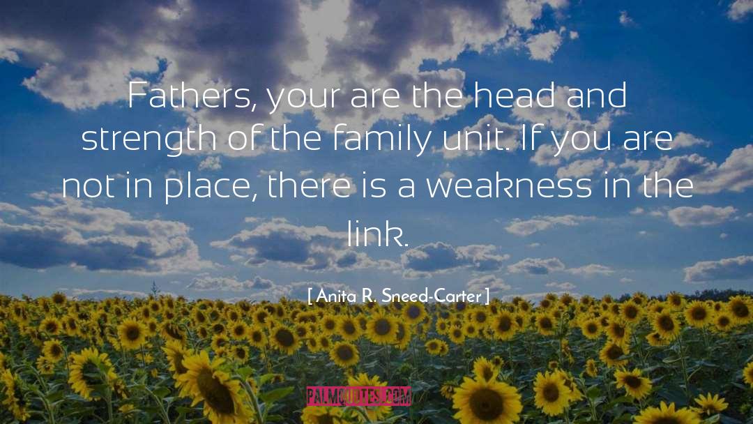 Anita R. Sneed-Carter Quotes: Fathers, your are the head