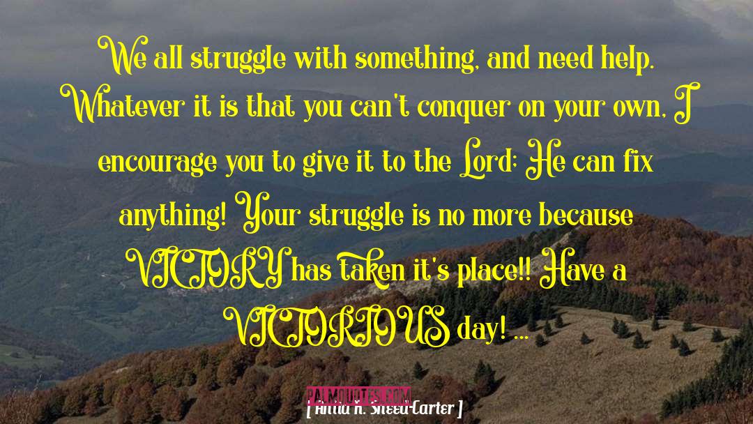 Anita R. Sneed-Carter Quotes: We all struggle with something,