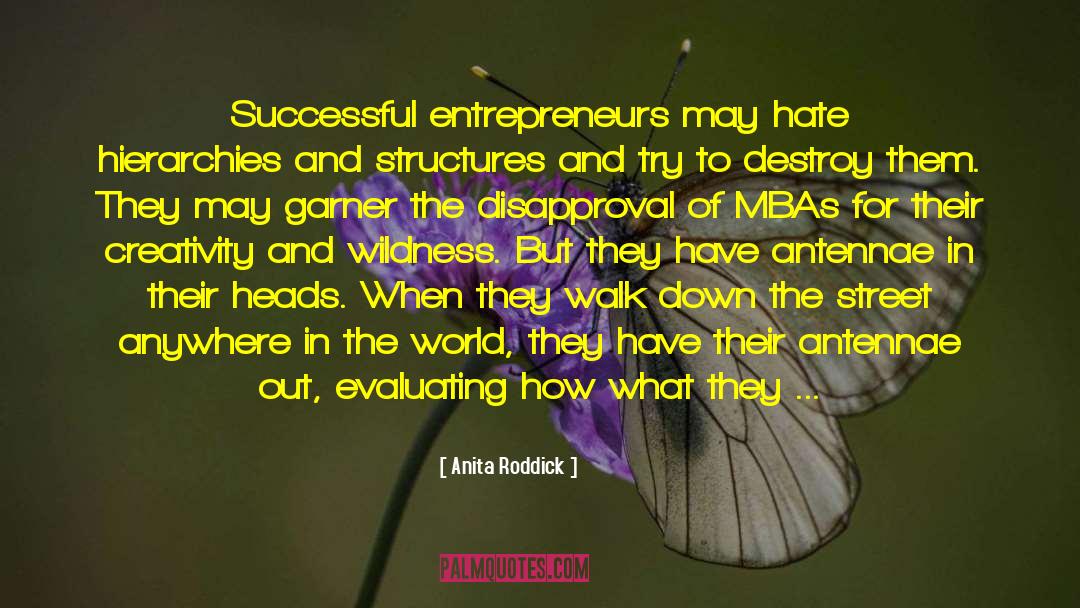 Anita Roddick Quotes: Successful entrepreneurs may hate hierarchies