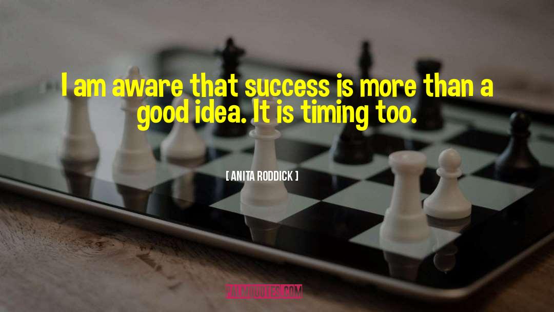 Anita Roddick Quotes: I am aware that success