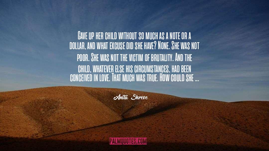 Anita Shreve Quotes: Gave up her child without