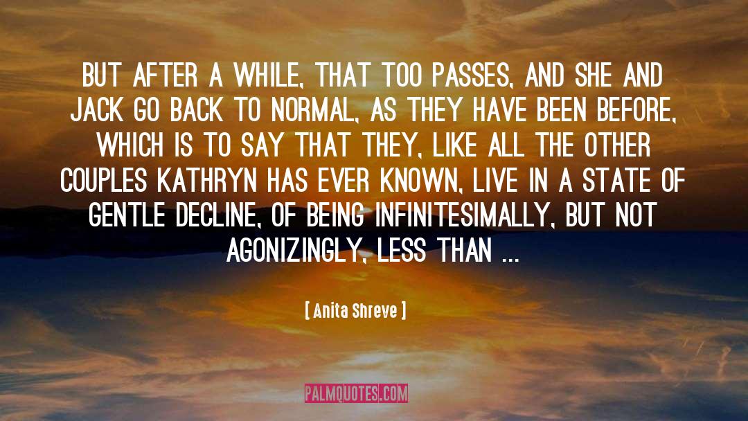 Anita Shreve Quotes: But after a while, that