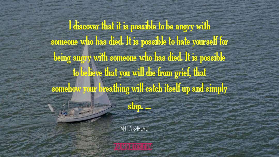 Anita Shreve Quotes: I discover that it is