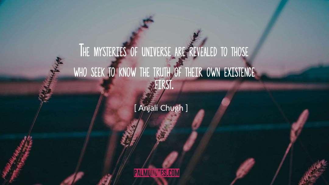 Anjali Chugh Quotes: The mysteries of universe are