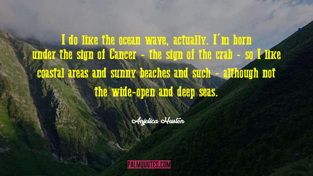 Anjelica Huston Quotes: I do like the ocean