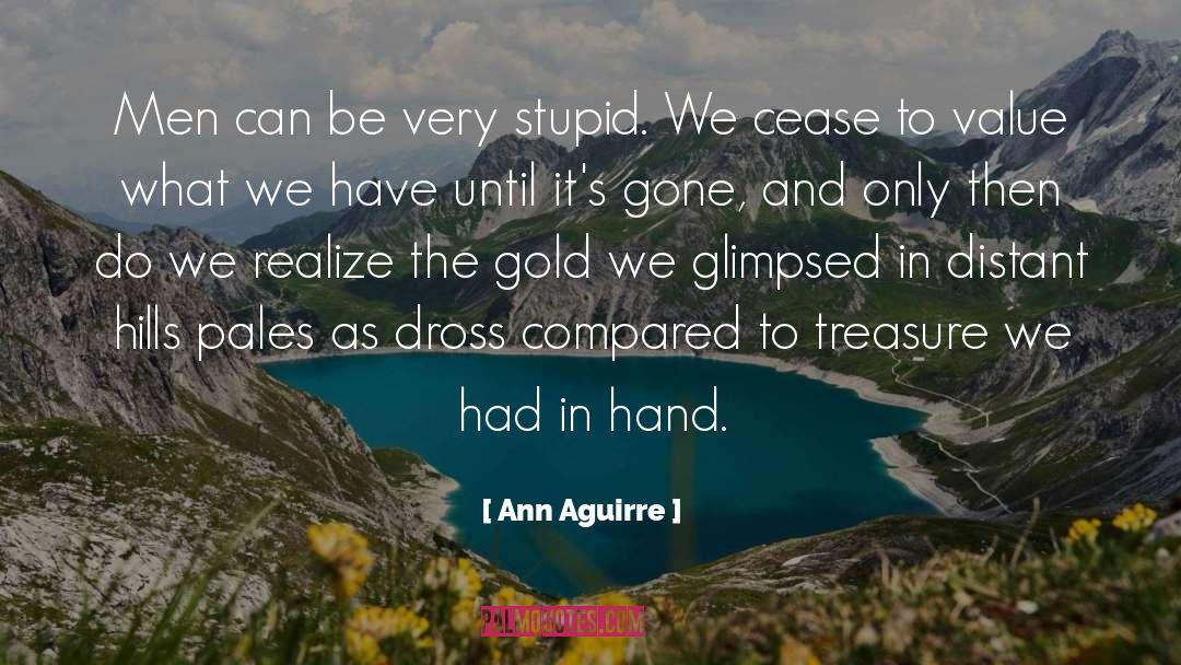 Ann Aguirre Quotes: Men can be very stupid.