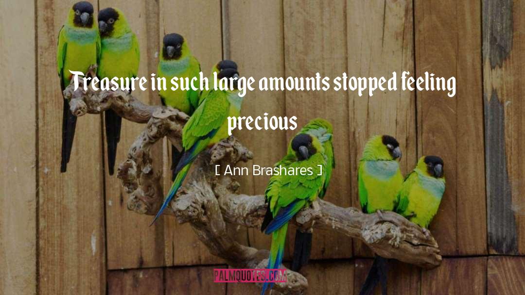 Ann Brashares Quotes: Treasure in such large amounts