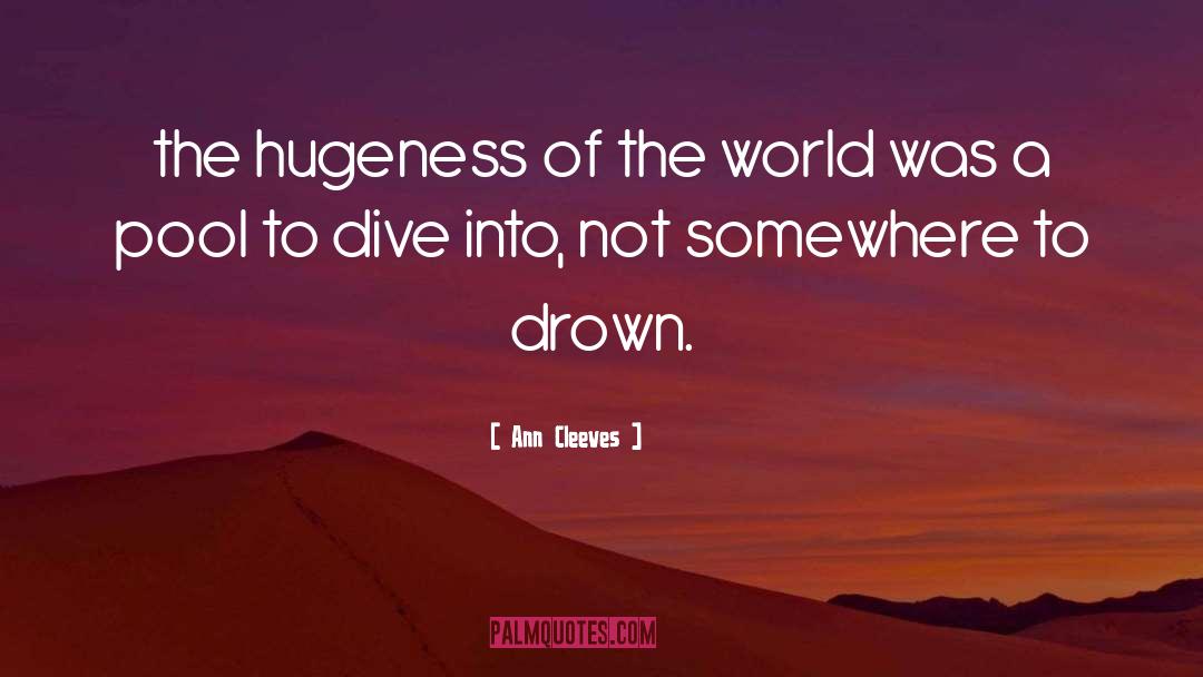 Ann Cleeves Quotes: the hugeness of the world