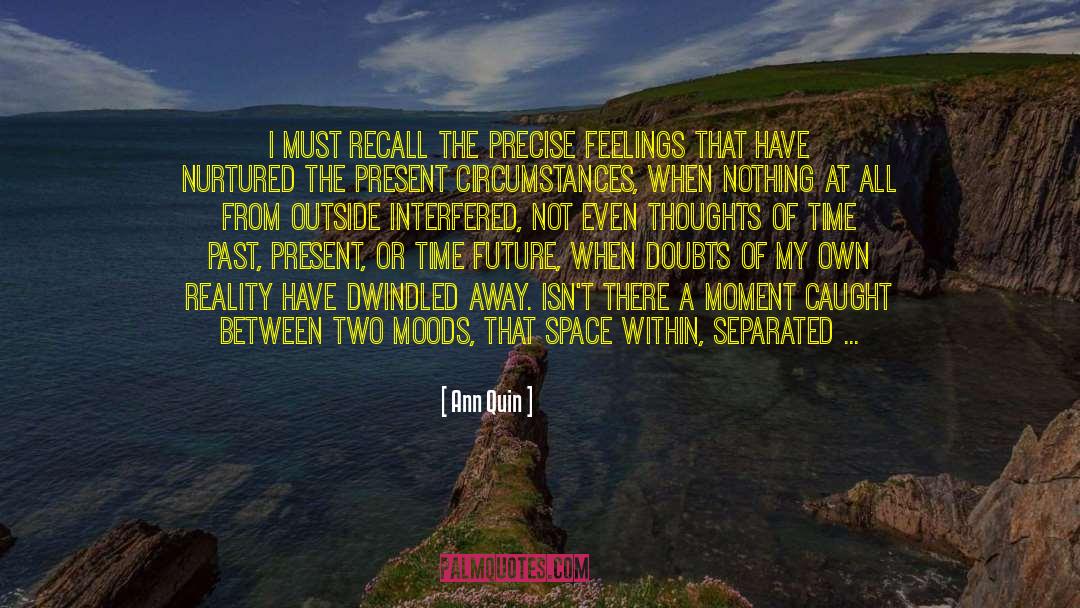Ann Quin Quotes: I must recall the precise