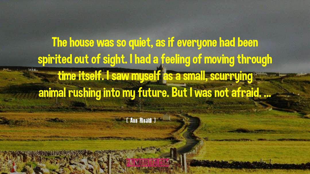 Ann Rinaldi Quotes: The house was so quiet,