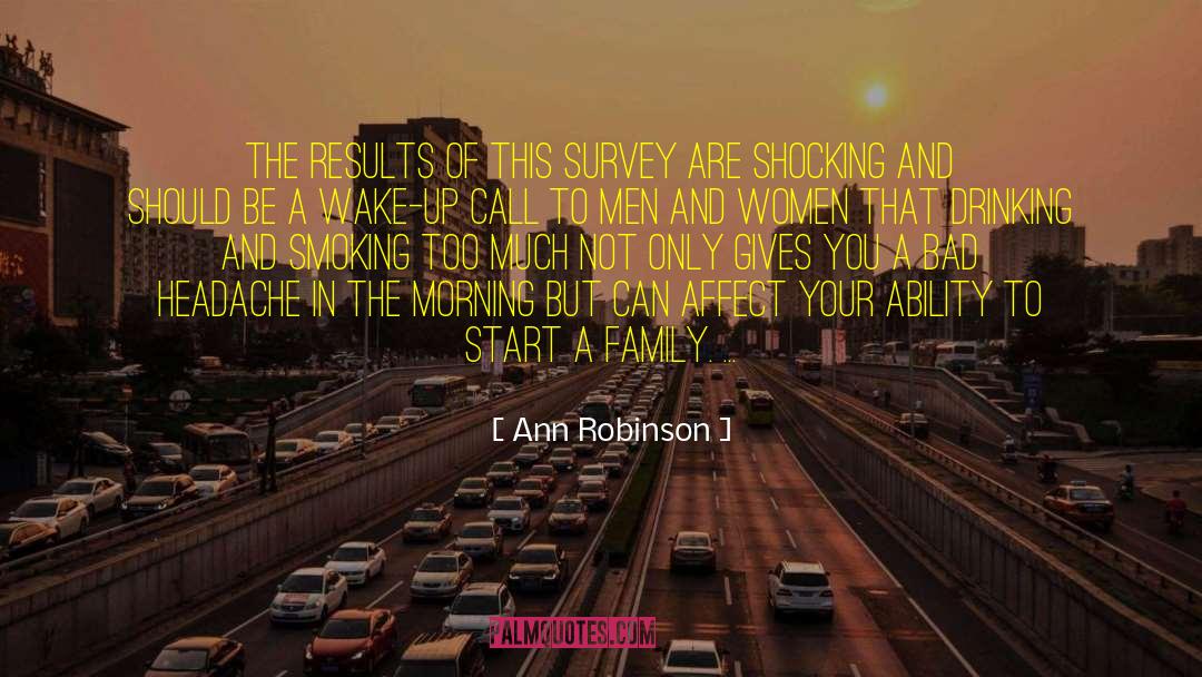 Ann Robinson Quotes: The results of this survey