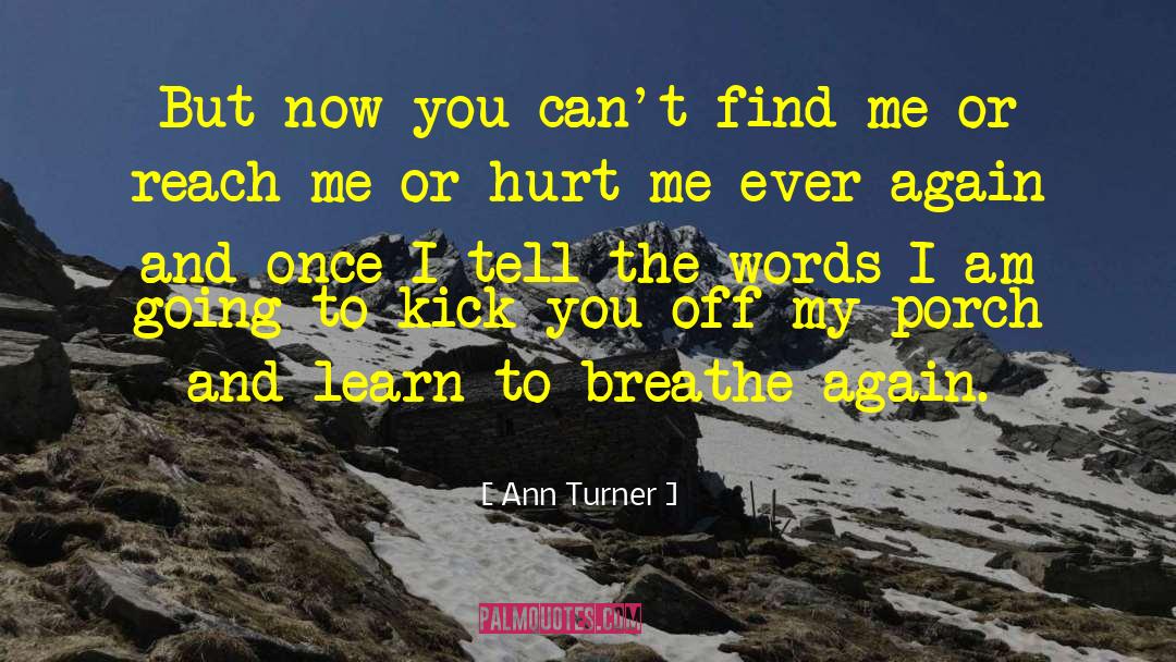 Ann Turner Quotes: But now you can't find