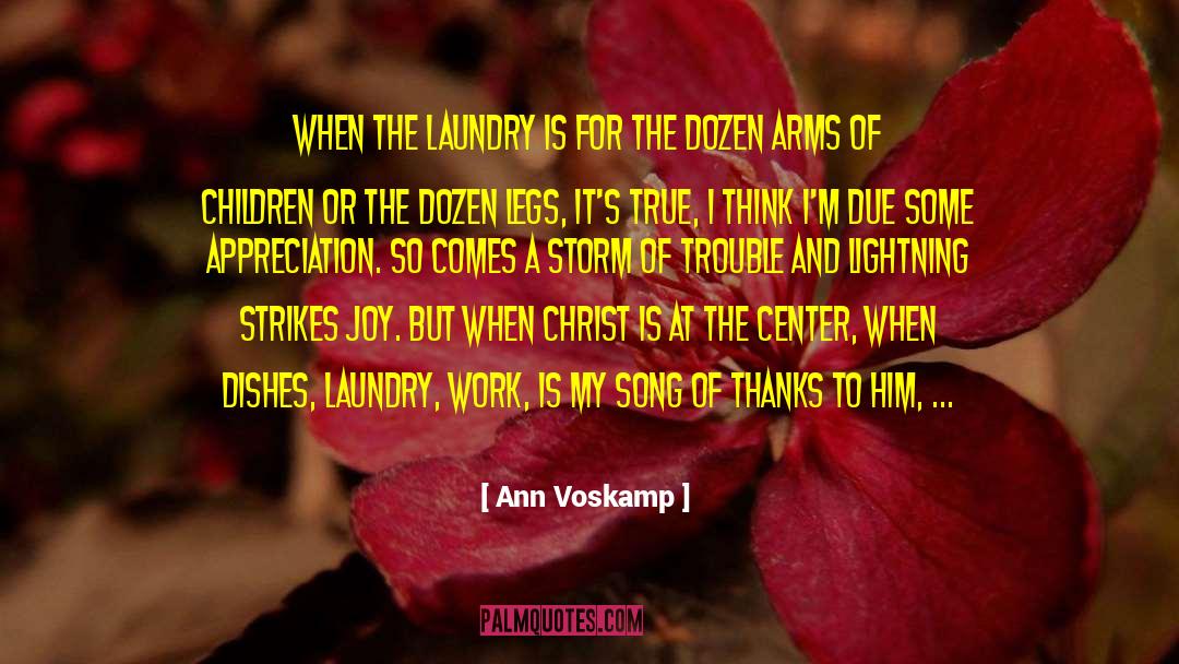 Ann Voskamp Quotes: When the laundry is for