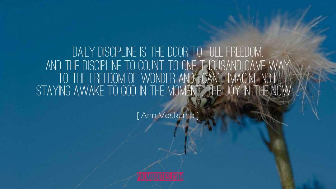 Ann Voskamp Quotes: Daily discipline is the door