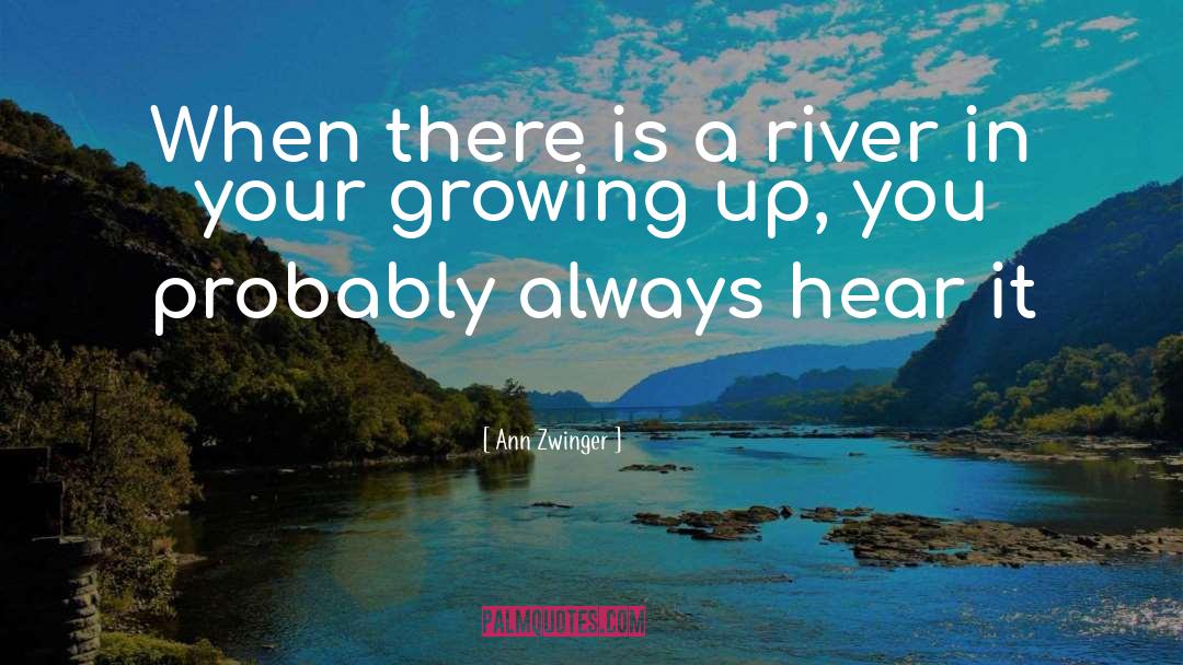 Ann Zwinger Quotes: When there is a river