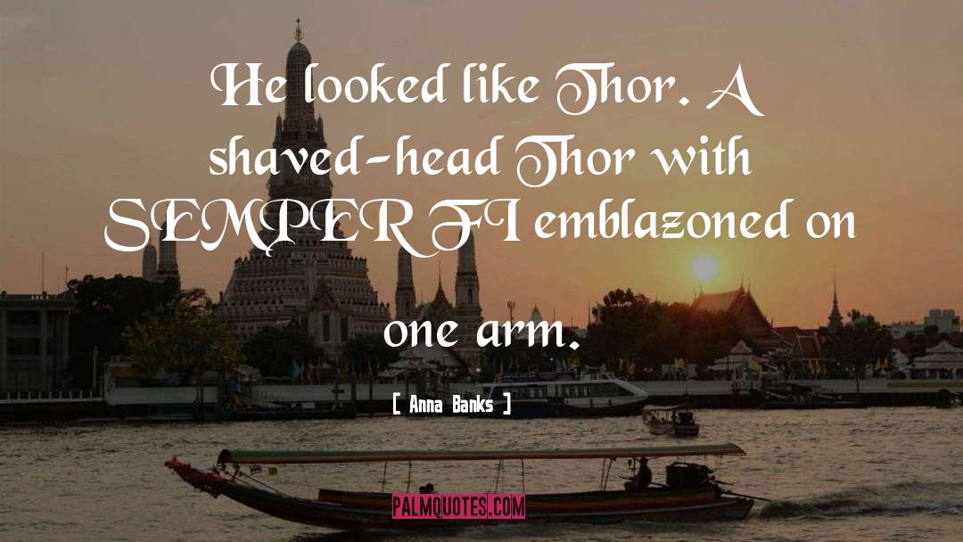 Anna Banks Quotes: He looked like Thor. A