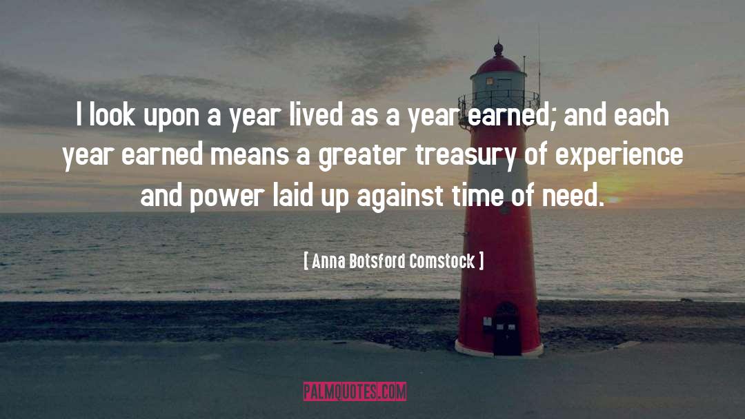 Anna Botsford Comstock Quotes: I look upon a year