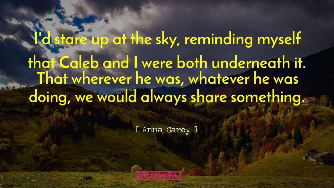 Anna Carey Quotes: I'd stare up at the