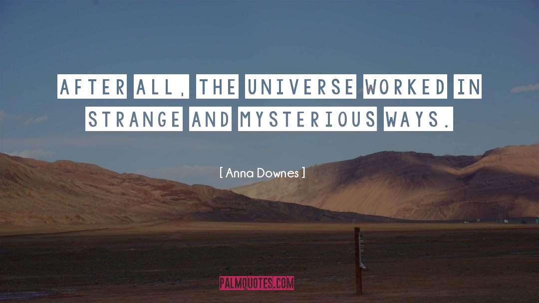 Anna Downes Quotes: After All, The universe worked