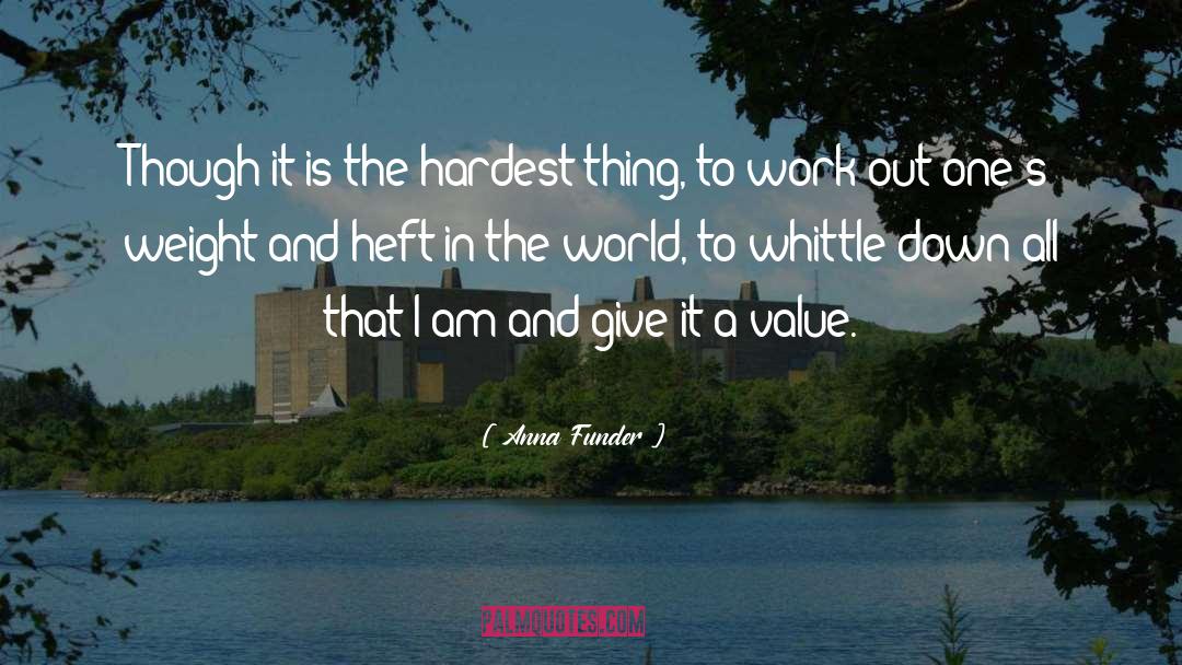 Anna Funder Quotes: Though it is the hardest