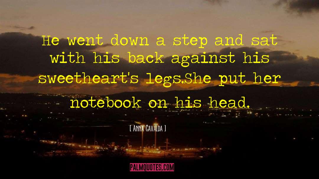 Anna Gavalda Quotes: He went down a step