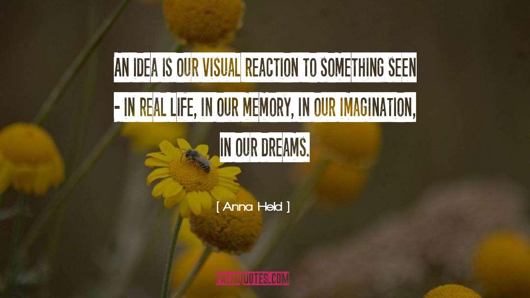 Anna Held Quotes: An idea is our visual