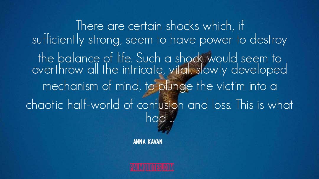 Anna Kavan Quotes: There are certain shocks which,